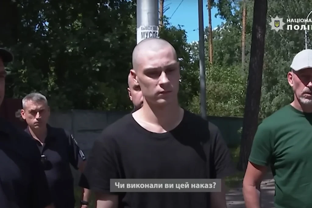 Николай Карташев во время допроса украинской полицией