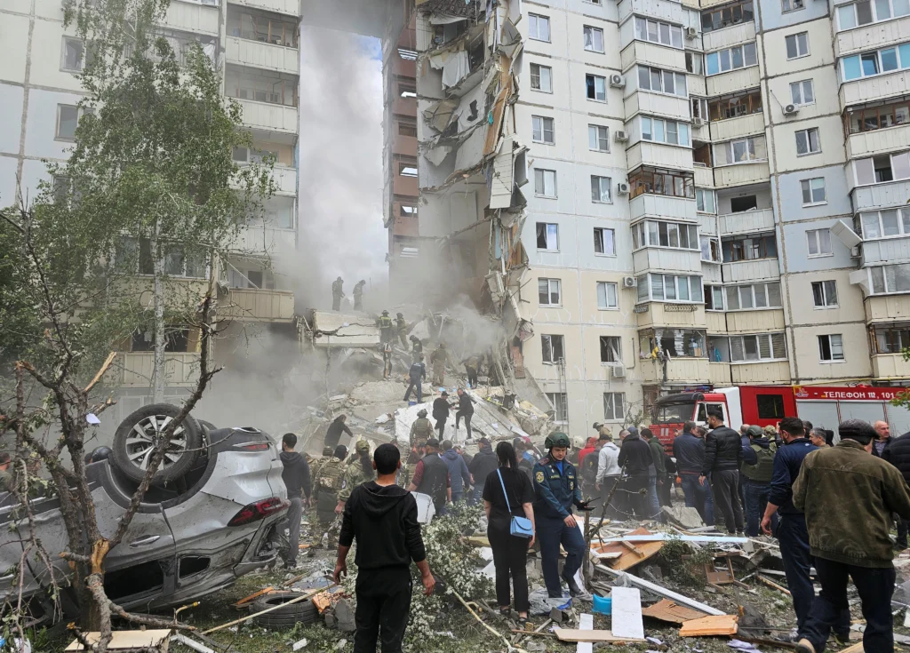 Обрушившийся дом в Белгороде