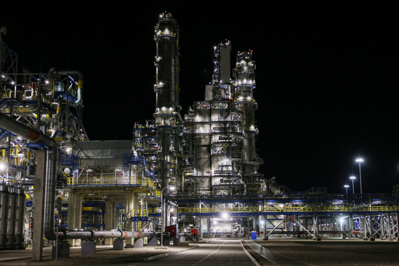 Амурский газоперерабатывающий завод «Газпрома» недалеко от города Свободный в Амурской области