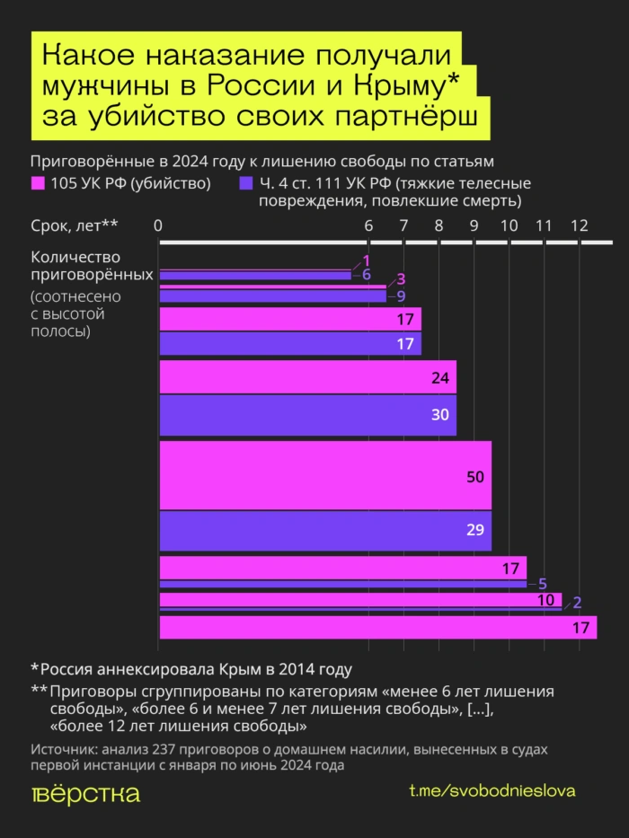 «Вёрстка» исследовала, как в Год семьи в России и аннексированном Крыму наказывают за партнёрское домашнее насилие