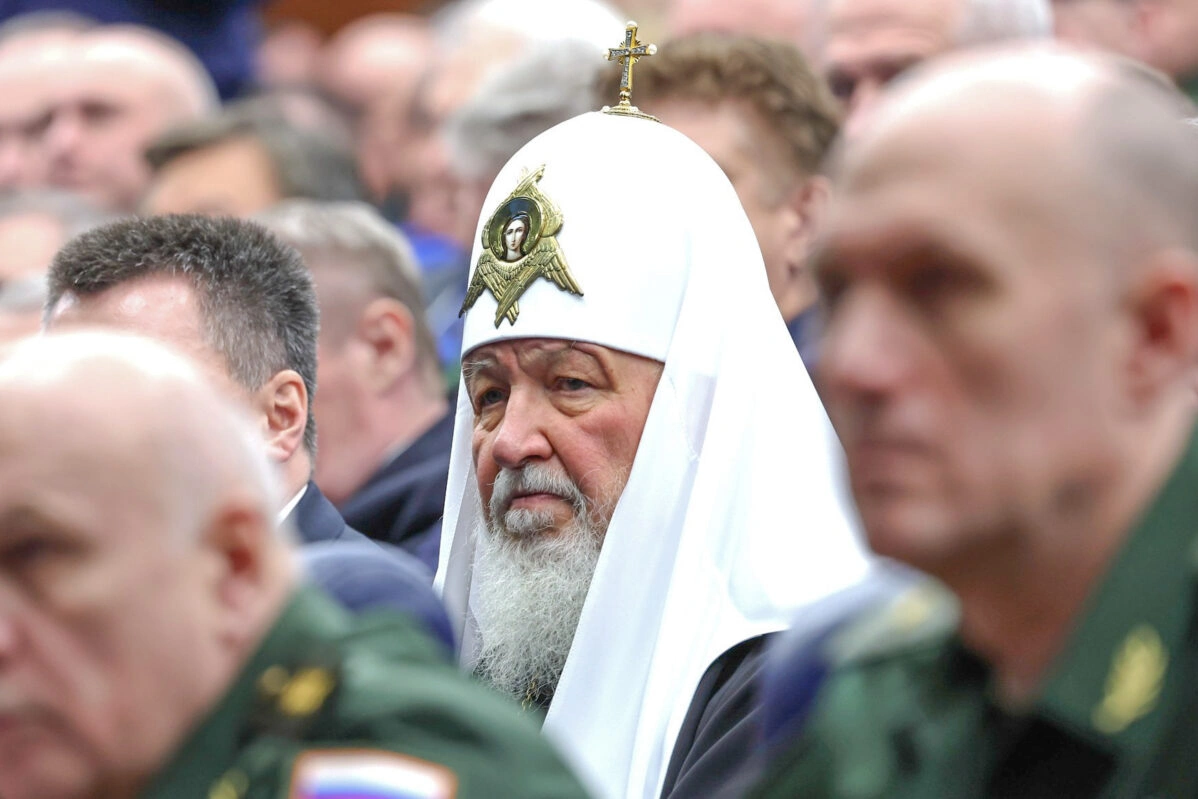 Патриарх Московский и всея Руси Кирилл на расширенном заседании коллегии Минобороны в Национальном центре управления обороной РФ