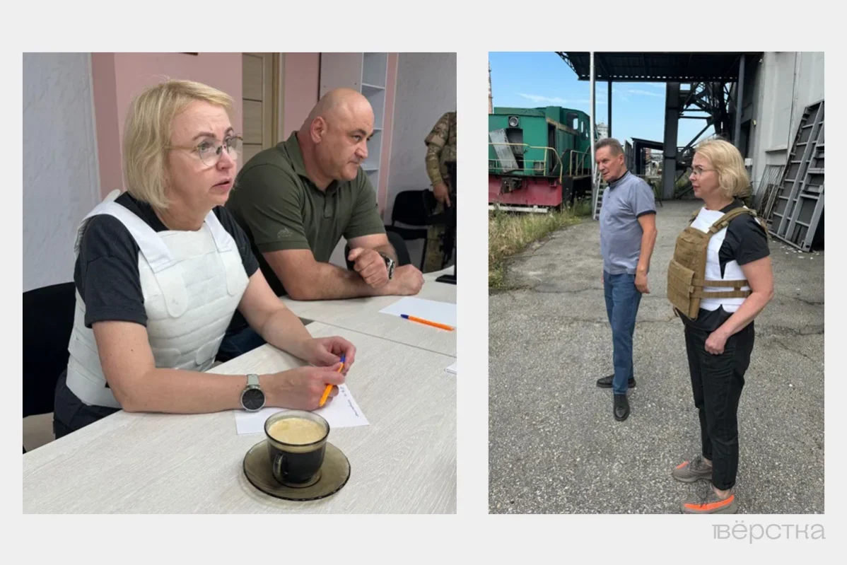 Ирина Гехт во время рабочей поездки в Пологовский район Запорожской области